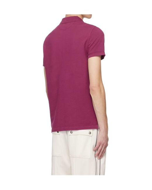 Tom Ford Red Buckle Short Sleeve Polo Shirt for men
