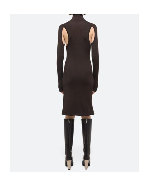 Helmut Lang Black Air Turtleneck Dress