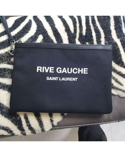Saint Laurent Blue Rive Gauche Zipped Pouch