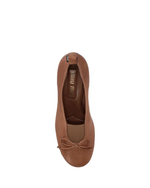 Miu Miu Brown Round-Toe High Heels
