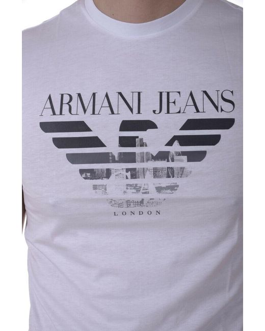 Armani Jeans Purple Round-Necked T-Shirt for men