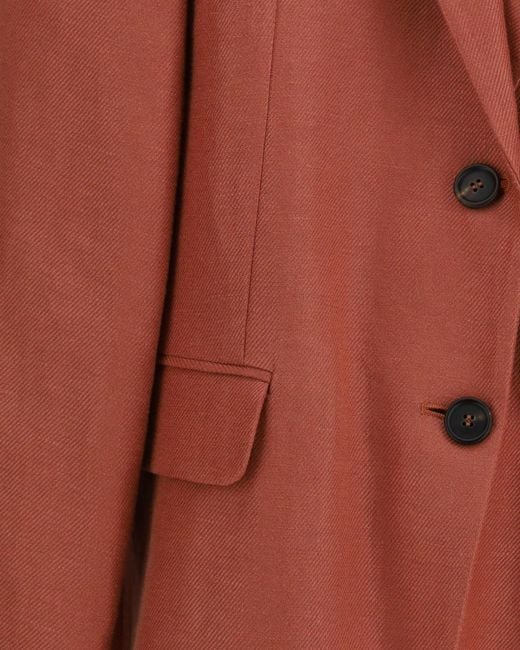 Brunello Cucinelli Brown Single-Breasted Tailored Blazer
