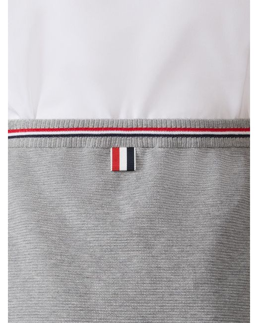 Thom Browne Gray Waffle Mini Wrap Skirt