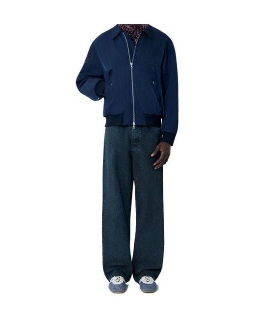 Dries Van Noten Blue Venlo Zip-Up Jacket for men