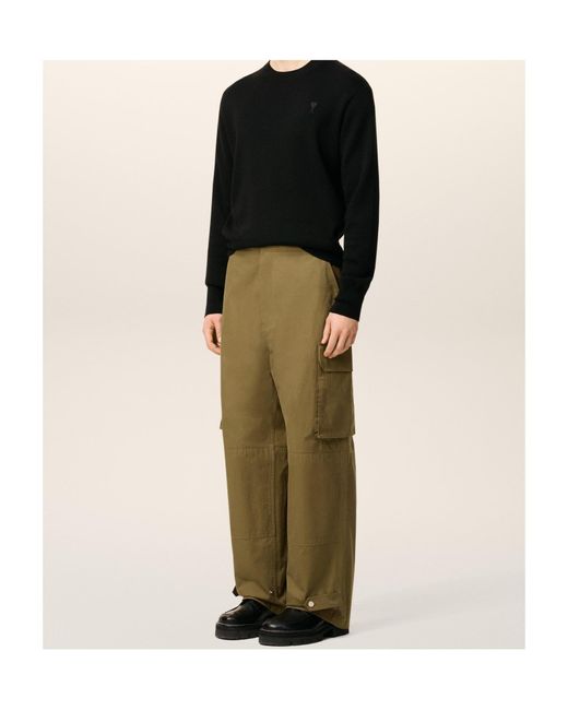 AMI Green Ami Cargo Pants for men
