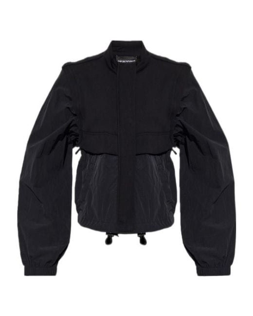 Emporio Armani Blue Convertible Drawstring Jacket