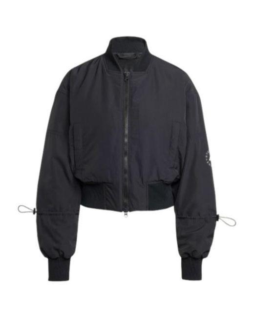 Adidas By Stella McCartney Blue Truenature Woven Bomber Cropped Jacket