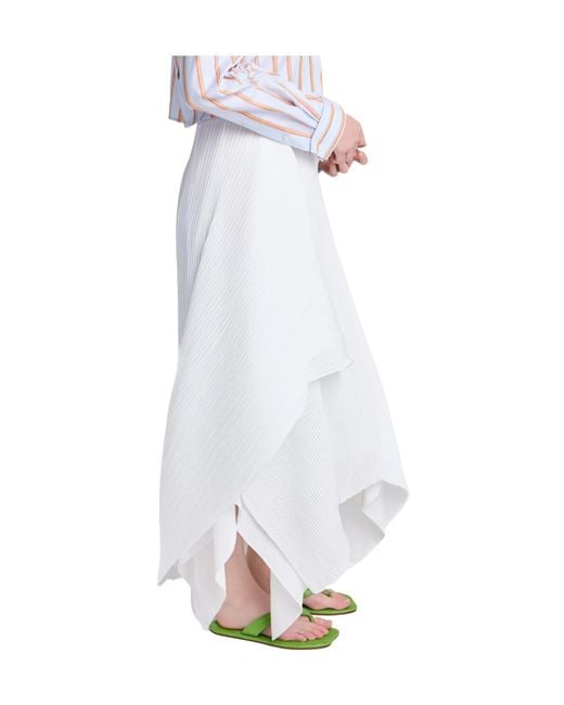 J.W. Anderson White Jw Anderson Pleated Skirt