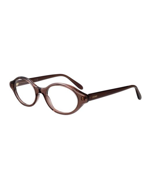 Loewe White Oval Frame Glasses