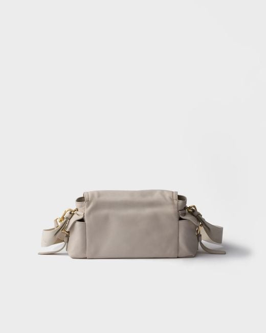 Prada Gray Explore Flap Shoulder Bag