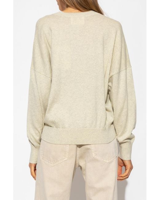 Isabel Marant Natural Round Neck Long-Sleeved Sweater