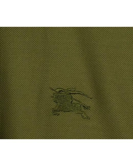 Burberry Green Long-Sleeve Cotton Polo Shirt for men