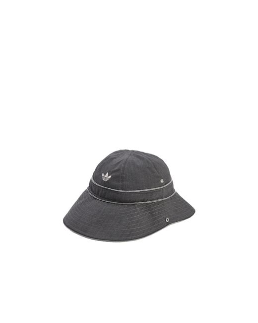Adidas by Wales Bonner Gray Adidas X Wales Bonner Logo Embroidered Bucket Hat for men
