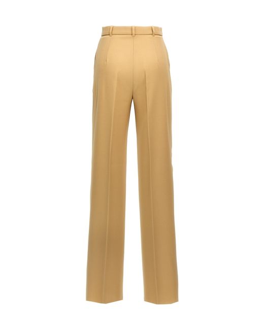 Max Mara Natural Studio Pleat Detailed Straight Leg Trousers