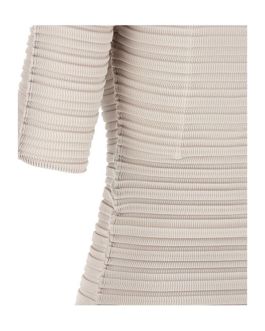 Issey Miyake White Pleated Shirt