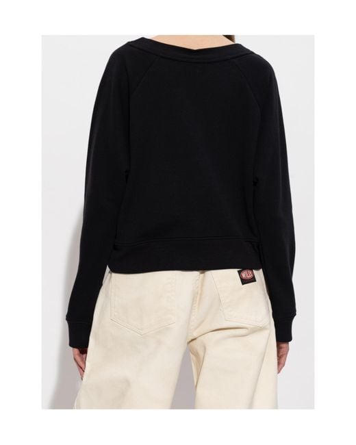 Victoria Beckham Black Loose Fit Sweatshirt