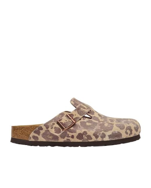 Birkenstock Brown Boston Buckled Mules