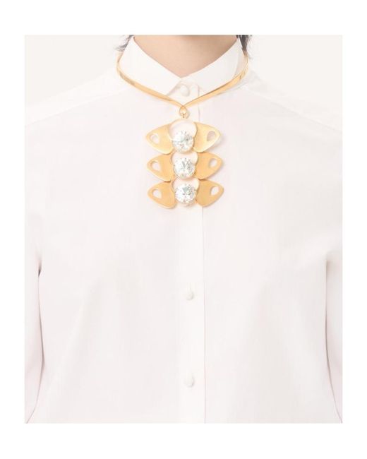 Valentino White Button-Up Long-Sleeved Shirt