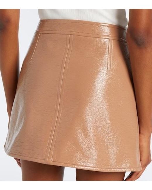Courreges Brown Reedition Vinyl Miniskirt
