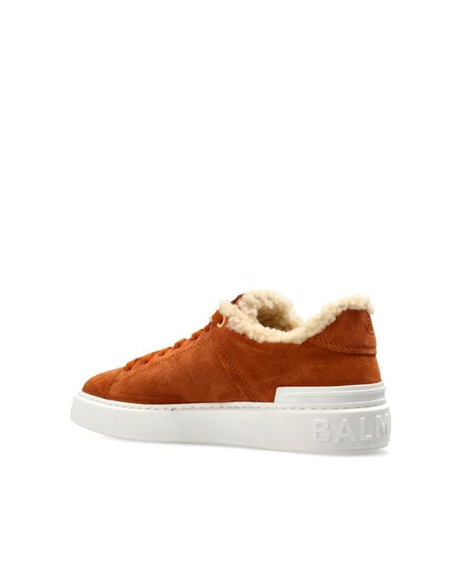 Balmain Brown B Court Sports Shoes