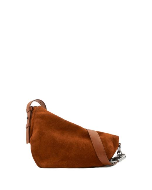 Burberry Brown Ring-Detailed Zipped Shoulder Bag