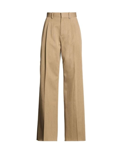 Burberry Natural Solid Color Casual Trousers
