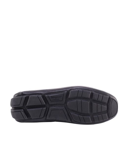 Ferragamo Blue Ferragamo Gancini Ornament Loafers for men