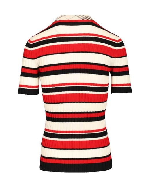 Burberry Red Syrena Str T-Shirt