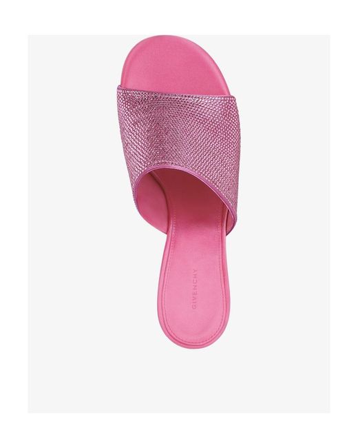 Givenchy Pink All Strass G Cube Mules