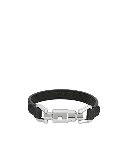 Gucci Black Piston Closure Bracelet for men