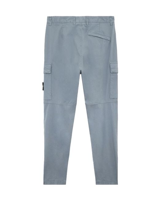 Stone Island Blue Compass-Badge Trousers for men