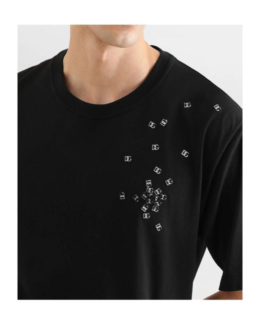 Dolce & Gabbana Black Short-Sleeved Crewneck T-Shirt for men
