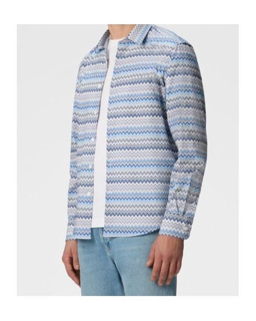 Missoni Blue Zigzag Shirt for men