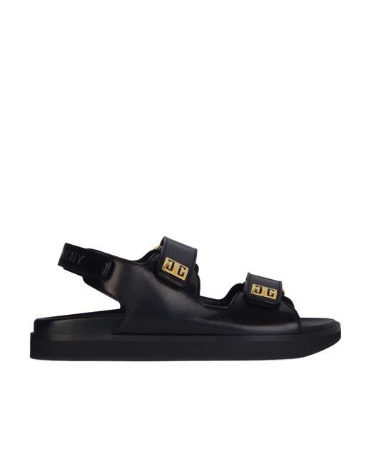 Givenchy Black 4G Strap Sandals