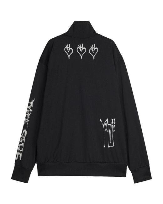 Valentino Black Standcollar Zipup Track Jacket for men