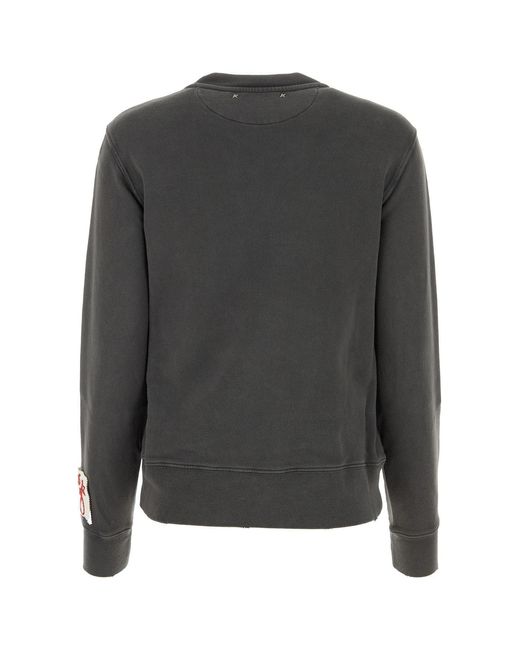 Golden Goose Deluxe Brand Gray Embellished Crewneck Sweatshirt