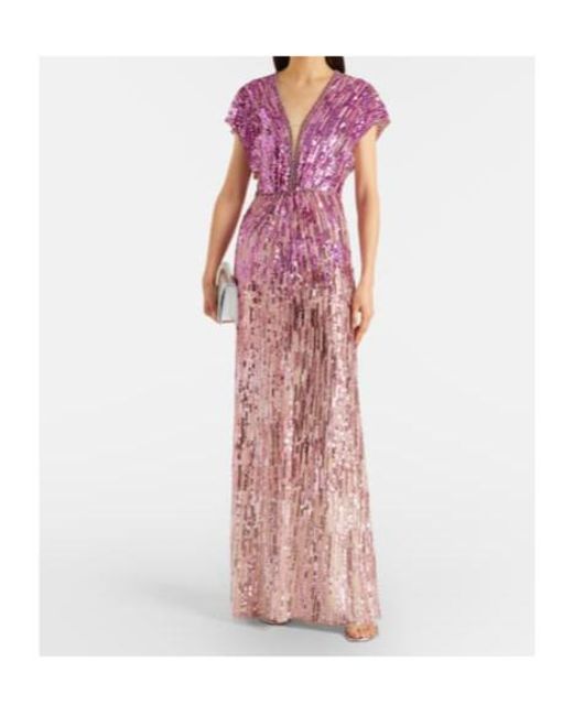 Jenny Packham Pink Dusk Sequined Gown