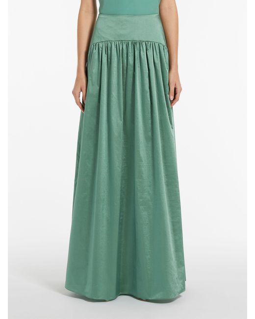 Max Mara Green High Waist Zipper Skirt