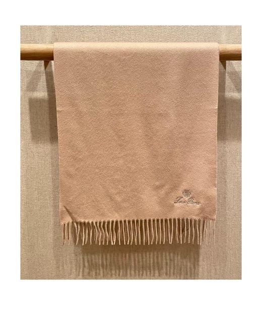 Loro Piana Natural Grande Unita Fringed-Edge Scarf