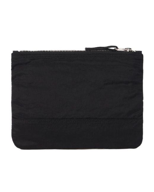 Stone Island Black Logo Patch Pouch Bag for men