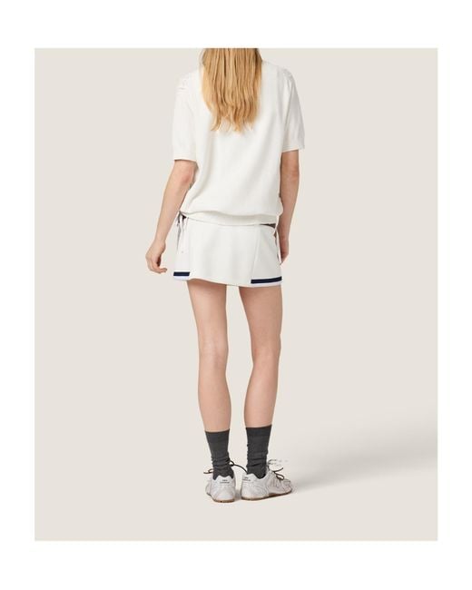 Miu Miu White Cotton Polo Shirt
