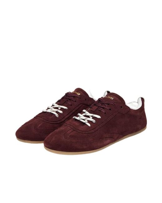 Alohas Brown Tb.24 Suede Burgundy Leather Sneakers