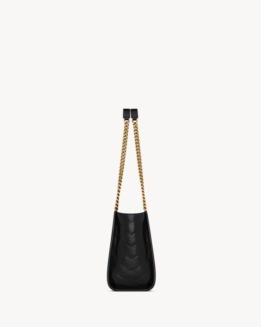 Saint Laurent Black Niki Logo Plaque Shoulder Bag