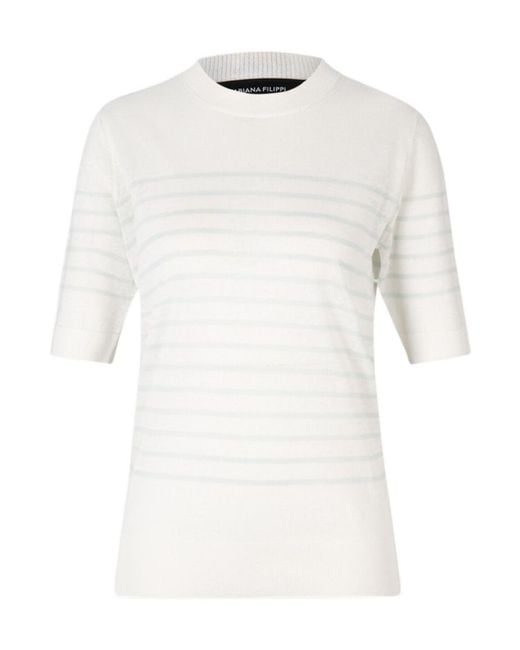 Fabiana Filippi White Short-Sleeved Knitwear