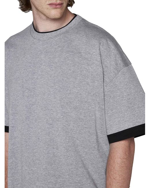 Jil Sander Gray Round-Necked T-Shirt for men