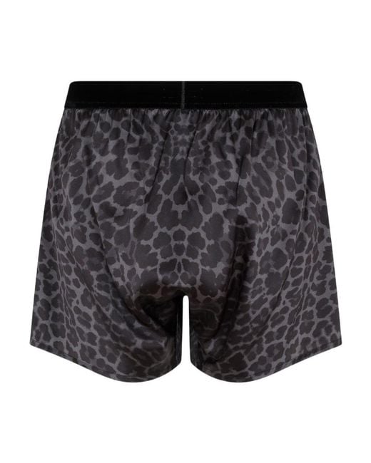 Tom Ford Gray Logo Band Printed Boxers for men