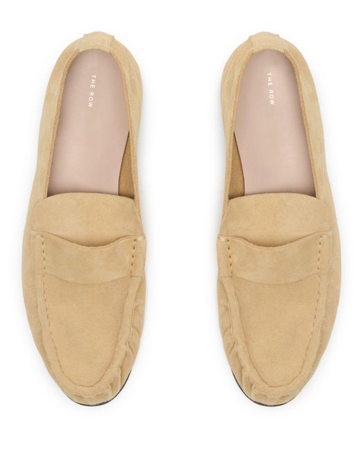 The Row Natural Round-Toe Loafers