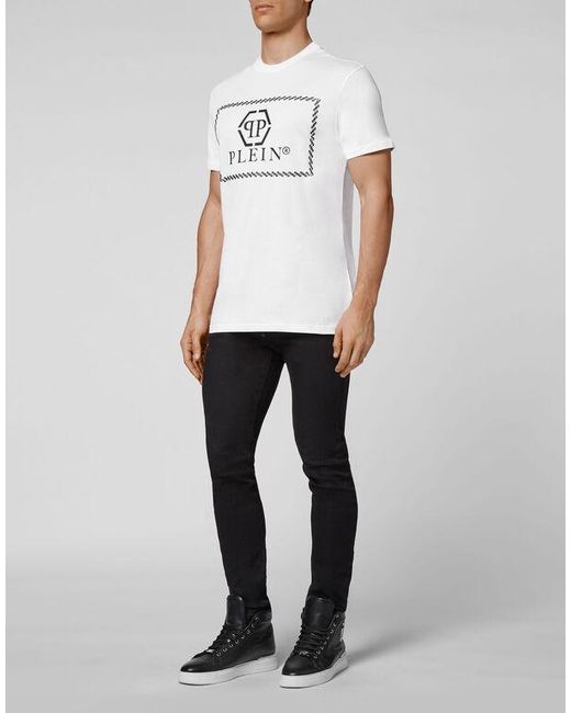 Philipp Plein White Logo Details T-Shirt for men