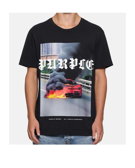Purple Brand Black Smoke Show T-Shirt for men