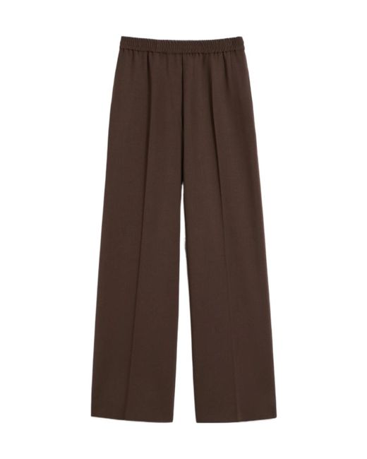 Weekend by Maxmara Brown Petra Elasticated Waistband Trousers